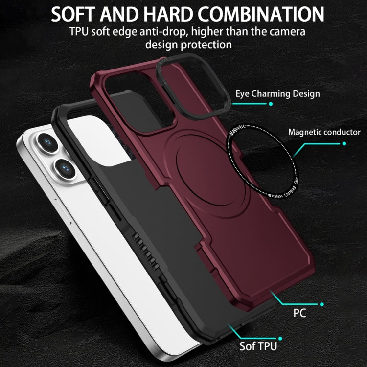For Samsung Galaxy Note20 Ultra MagSafe Shockproof Armor Phone Case(Wine Red) - Galaxy Phone Cases by PMC TechLife | Online Shopping South Africa | PMC TechLife
