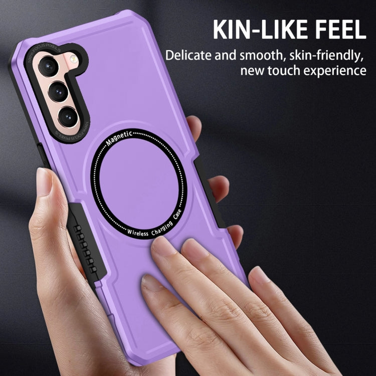 For Samsung Galaxy S21 5G MagSafe Shockproof Armor Phone Case(Purple) - Galaxy S21 5G Cases by PMC TechLife | Online Shopping South Africa | PMC TechLife
