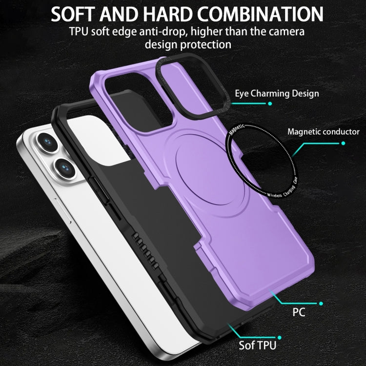 For Samsung Galaxy S21 5G MagSafe Shockproof Armor Phone Case(Purple) - Galaxy S21 5G Cases by PMC TechLife | Online Shopping South Africa | PMC TechLife