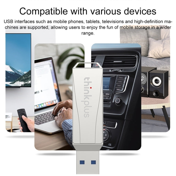 Lenovo Thinkplus MU252 USB 3.1 + USB-C / Type-C Flash Drive, Memory:128GB (Silver) - USB Flash Drives by Lenovo | Online Shopping South Africa | PMC Jewellery | Buy Now Pay Later Mobicred