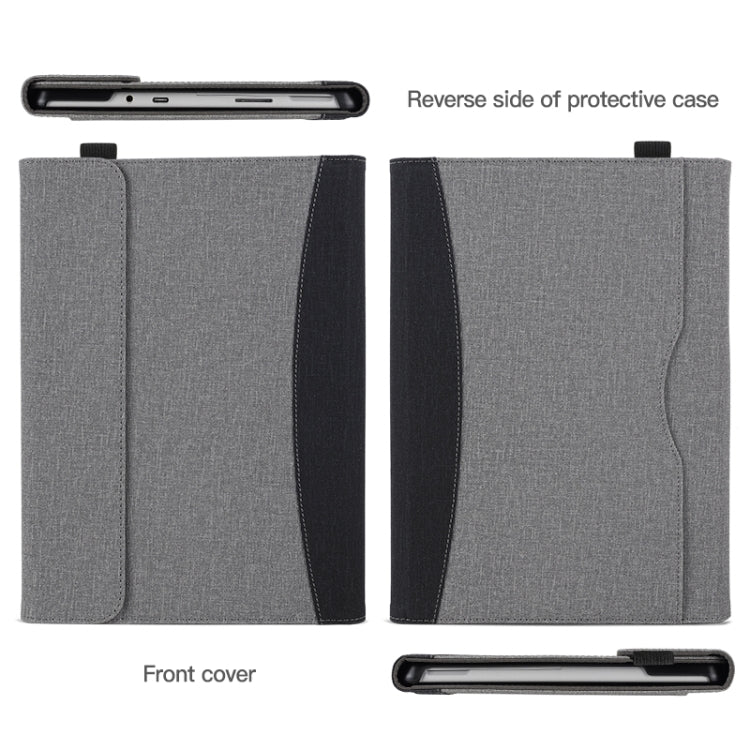 For Microsoft Surface Pro 8 Cloth Texture Stitching Leather Tablet Case(Grey Blue) - Others by PMC TechLife | Online Shopping South Africa | PMC TechLife | Buy Now Pay Later Mobicred