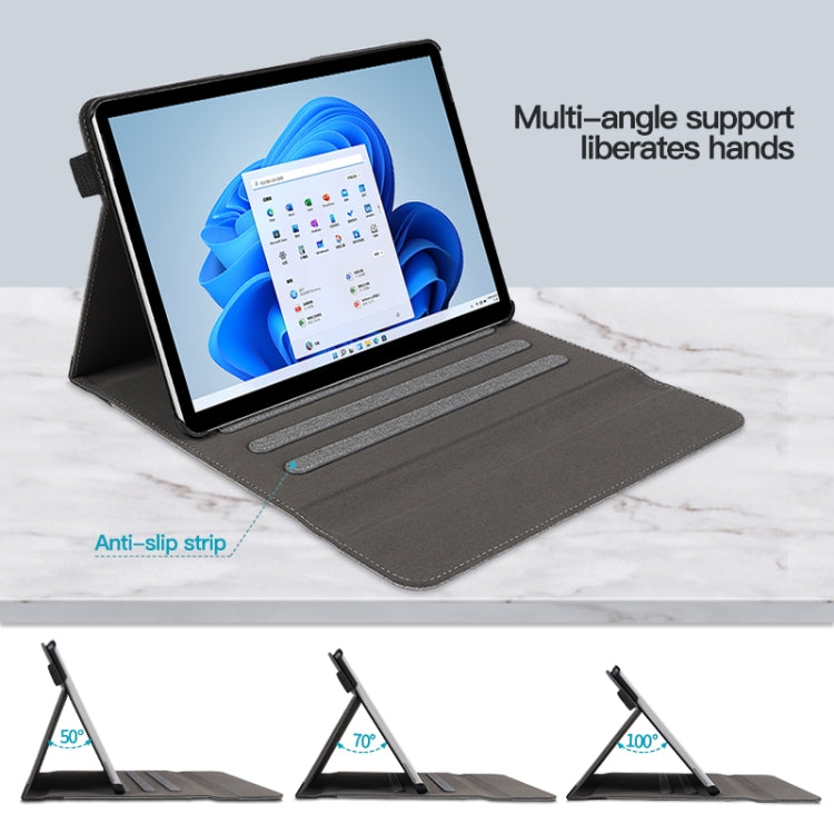 For Microsoft Surface Pro 7 / 6 / 5 / 4 Cloth Texture Stitching Leather Tablet Case(Black Grey) - Others by PMC TechLife | Online Shopping South Africa | PMC TechLife | Buy Now Pay Later Mobicred