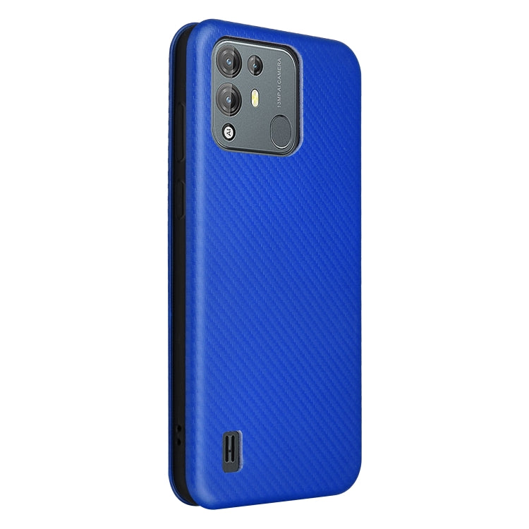 For Blackview A55 Pro Carbon Fiber Texture Horizontal Flip PU Phone Case(Blue) - More Brand by PMC Jewellery | Online Shopping South Africa | PMC Jewellery | Buy Now Pay Later Mobicred