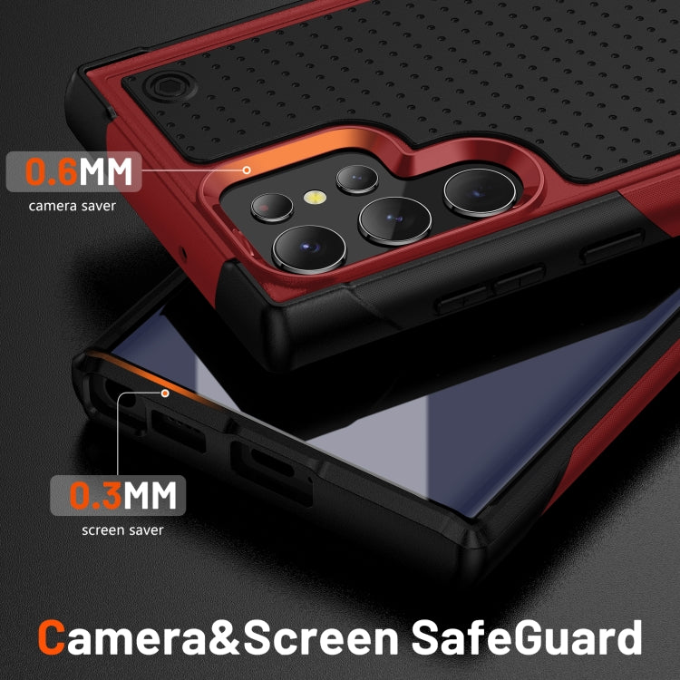 For Samsung Galaxy S22 Ultra 5G PC + TPU Shockproof Protective Phone Case(Red+Black) - Galaxy S22 Ultra 5G Cases by PMC TechLife | Online Shopping South Africa | PMC TechLife | Buy Now Pay Later Mobicred