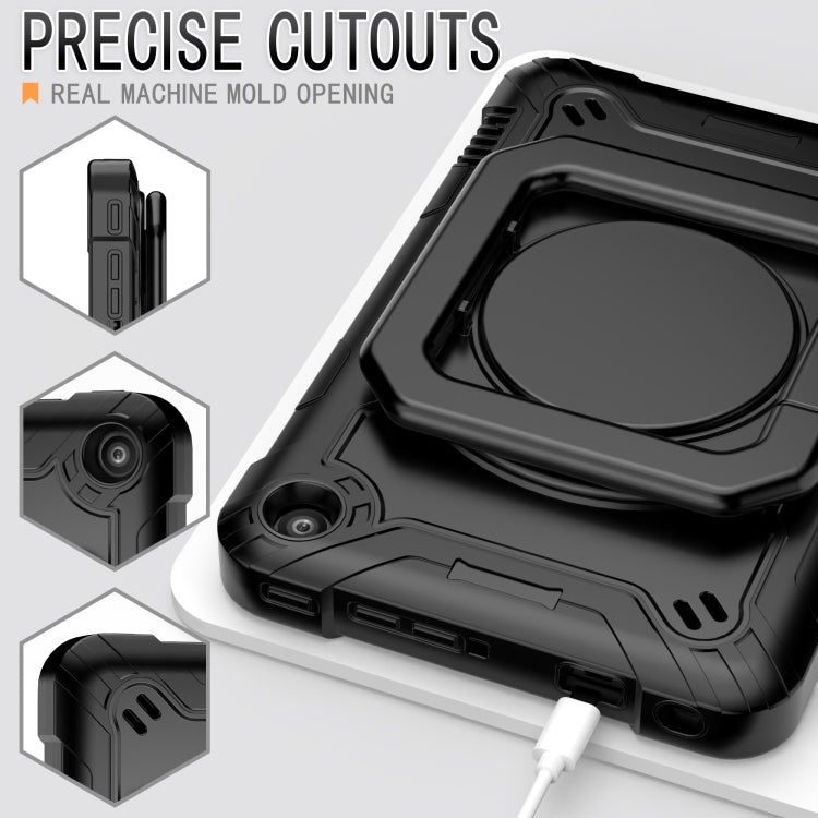 For Amazon Kindle Fire 7 2022 Silicone + PC Bracelet Holder Tablet Case(Black) - Amazon by PMC TechLife | Online Shopping South Africa | PMC TechLife | Buy Now Pay Later Mobicred