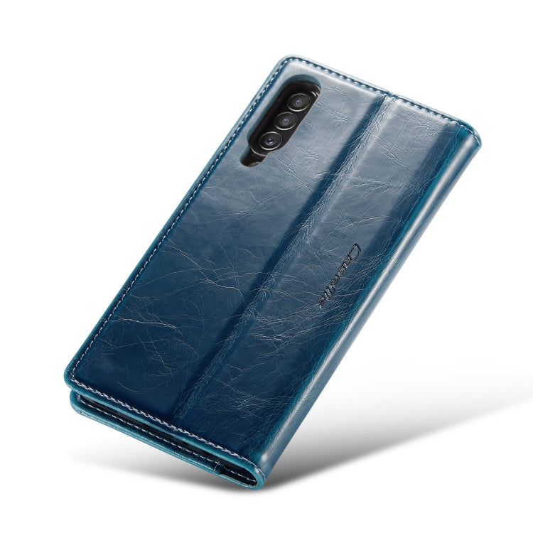 For Samsung Galaxy A30s／A50s／A50 CaseMe 003 Crazy Horse Texture Leather Phone Case(Blue) - Galaxy Phone Cases by CaseMe | Online Shopping South Africa | PMC Jewellery | Buy Now Pay Later Mobicred