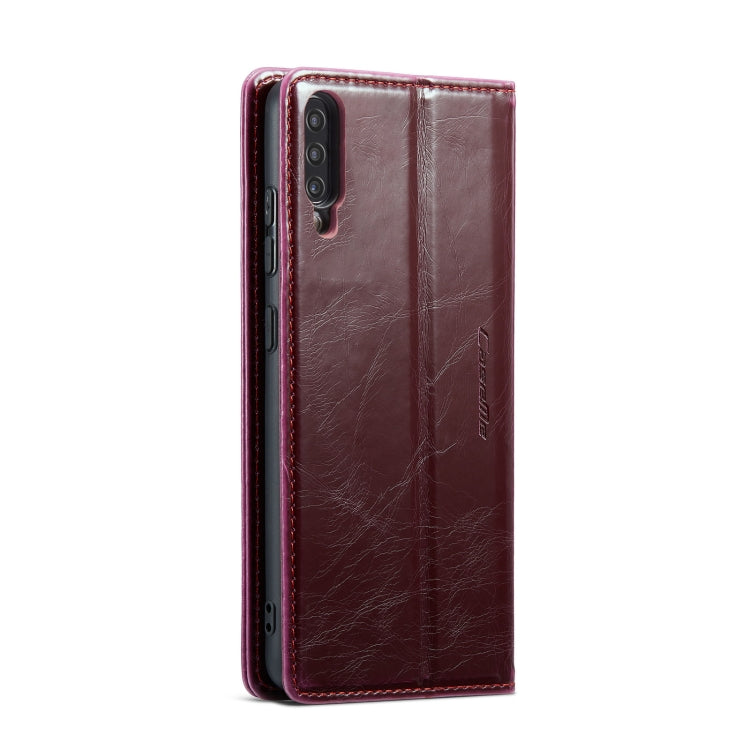 For Samsung Galaxy A30s／A50s／A50 CaseMe 003 Crazy Horse Texture Leather Phone Case(Wine Red) - Galaxy Phone Cases by CaseMe | Online Shopping South Africa | PMC Jewellery | Buy Now Pay Later Mobicred