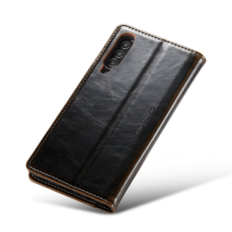 For Samsung Galaxy A30s／A50s／A50 CaseMe 003 Crazy Horse Texture Leather Phone Case(Coffee) - Galaxy Phone Cases by CaseMe | Online Shopping South Africa | PMC Jewellery | Buy Now Pay Later Mobicred