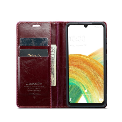 For Samsung Galaxy A33 5G CaseMe 003 Crazy Horse Texture Leather Phone Case(Wine Red) - Galaxy Phone Cases by CaseMe | Online Shopping South Africa | PMC Jewellery | Buy Now Pay Later Mobicred