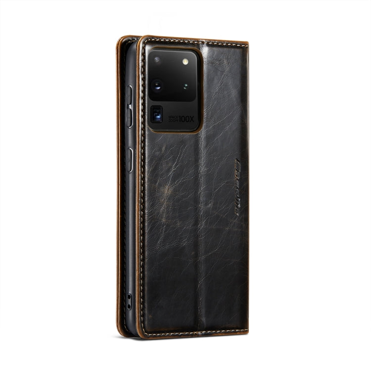 For Samsung Galaxy S20 Ultra CaseMe 003 Crazy Horse Texture Leather Phone Case(Coffee) - Galaxy Phone Cases by CaseMe | Online Shopping South Africa | PMC Jewellery | Buy Now Pay Later Mobicred