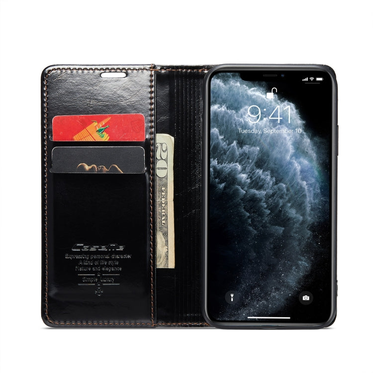 For iPhone 11 Pro CaseMe 003 Crazy Horse Texture Leather Phone Case(Black) - iPhone 11 Pro Cases by CaseMe | Online Shopping South Africa | PMC Jewellery | Buy Now Pay Later Mobicred