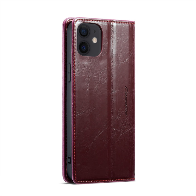 For iPhone 12 mini CaseMe 003 Crazy Horse Texture Leather Phone Case(Red) - iPhone 12 mini Cases by CaseMe | Online Shopping South Africa | PMC Jewellery | Buy Now Pay Later Mobicred