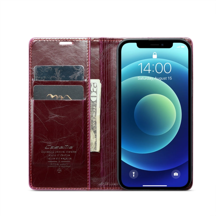 For iPhone 12 mini CaseMe 003 Crazy Horse Texture Leather Phone Case(Red) - iPhone 12 mini Cases by CaseMe | Online Shopping South Africa | PMC Jewellery | Buy Now Pay Later Mobicred