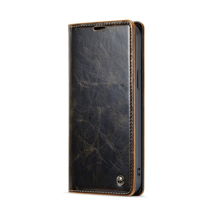 For iPhone 12 CaseMe 003 Crazy Horse Texture Leather Phone Case(Coffee) - iPhone 12 / 12 Pro Cases by CaseMe | Online Shopping South Africa | PMC Jewellery | Buy Now Pay Later Mobicred