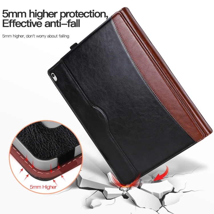 For MicroSoft Surface Book 3 / 2 / 1 15 inch Leather Laptop Case(Black Brown) - Others by PMC TechLife | Online Shopping South Africa | PMC TechLife | Buy Now Pay Later Mobicred