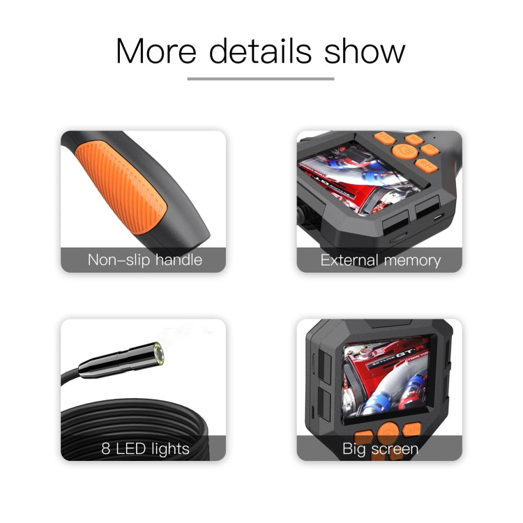 8mm P10 2.8 inch HD Handheld Endoscope with LCD Screen, Length:10m -  by PMC TechLife | Online Shopping South Africa | PMC TechLife | Buy Now Pay Later Mobicred