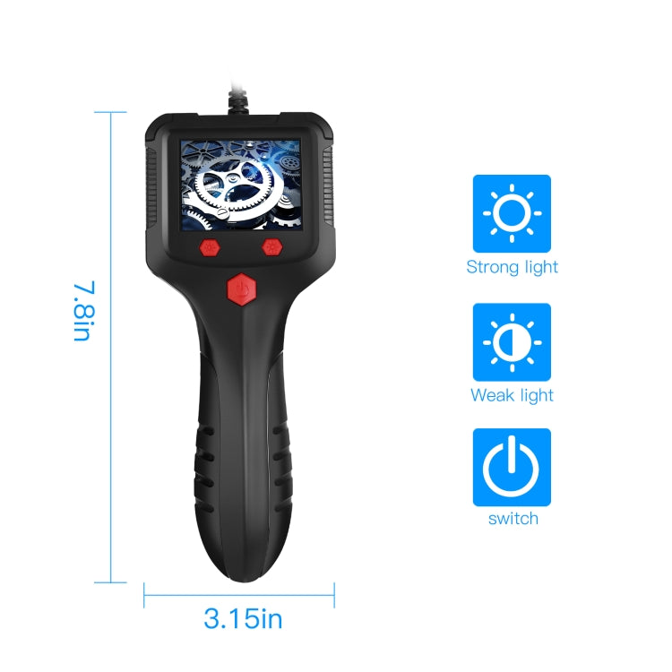 P100 8mm 2.4 inch HD Handheld Endoscope Hardlinewith with LCD Screen, Length:5m - free shipping - PMC TechLife - Order now!