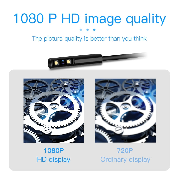 P100 8mm Side 2.4 inch HD Handheld Endoscope Hardlinewith with LCD Screen, Length:10m -  by PMC TechLife | Online Shopping South Africa | PMC TechLife | Buy Now Pay Later Mobicred