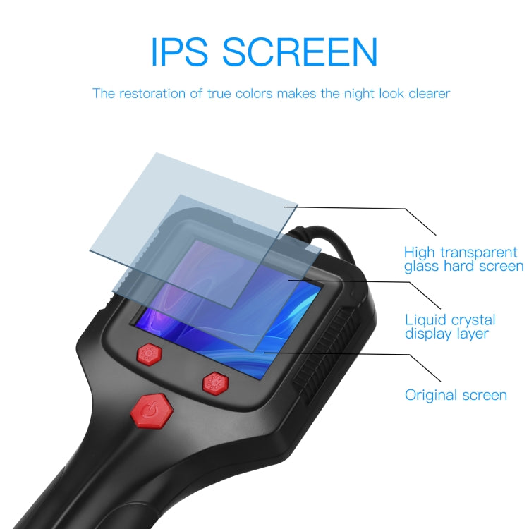 P100 8mm Side 2.4 inch HD Handheld Endoscope Hardlinewith with LCD Screen, Length:20m -  by PMC TechLife | Online Shopping South Africa | PMC TechLife | Buy Now Pay Later Mobicred