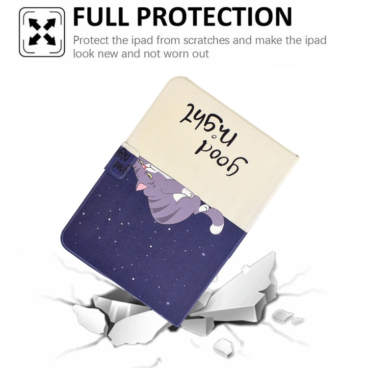 For Amazon Kindle Paperwhite 4/3/2/1 Electric Pressed TPU Smart Leather Tablet Case(Lazy Cat) - Amazon by PMC TechLife | Online Shopping South Africa | PMC TechLife | Buy Now Pay Later Mobicred