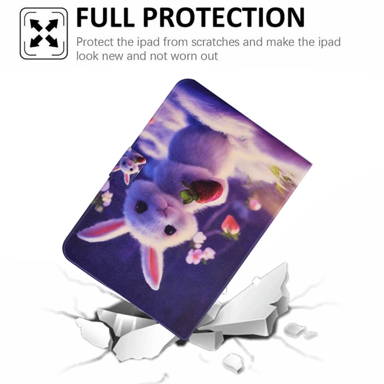 For Amazon Kindle Paperwhite 4/3/2/1 Electric Pressed TPU Smart Leather Tablet Case(Strawberry Bunny) - Amazon by PMC TechLife | Online Shopping South Africa | PMC TechLife | Buy Now Pay Later Mobicred