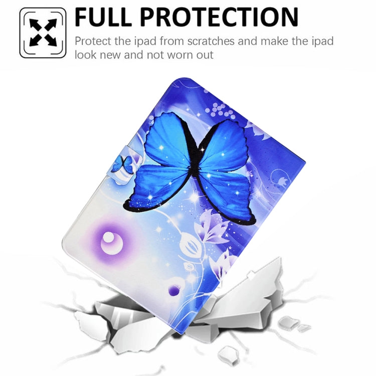 For Lenovo Tab M10 Plus 3rd Gen Electric Pressed TPU Smart Leather Tablet Case(Blue Butterfly) - Lenovo by PMC TechLife | Online Shopping South Africa | PMC TechLife | Buy Now Pay Later Mobicred