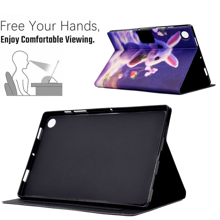 For Lenovo M10 Plus Electric Pressed TPU Smart Leather Tablet Case(Strawberry Bunny) - Lenovo by PMC TechLife | Online Shopping South Africa | PMC TechLife | Buy Now Pay Later Mobicred