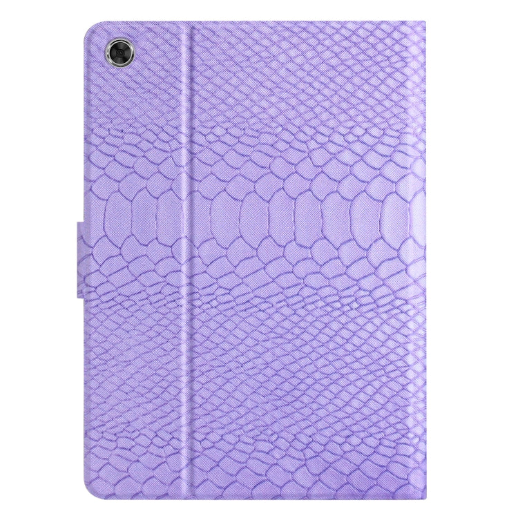 For Lenovo Tab M10 Plus 10.6 3rd Gen 2022 Solid Color Crocodile Texture Leather Smart Tablet Case(Purple) - Lenovo by PMC TechLife | Online Shopping South Africa | PMC TechLife | Buy Now Pay Later Mobicred