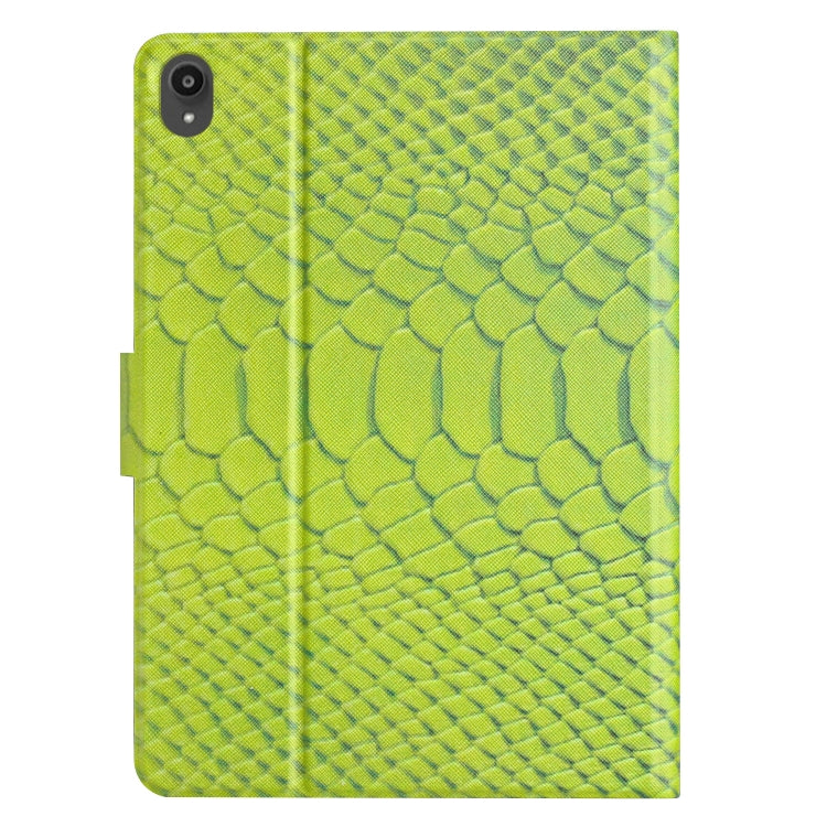 For Lenovo Tab P11 Solid Color Crocodile Texture Leather Smart Tablet Case(Green) - Lenovo by PMC TechLife | Online Shopping South Africa | PMC TechLife | Buy Now Pay Later Mobicred