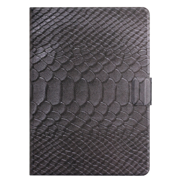 For Amazon Kindle Fire HD 10 2019/2017/2015 Solid Color Crocodile Texture Leather Smart Tablet Case(Black) - Amazon by PMC TechLife | Online Shopping South Africa | PMC TechLife | Buy Now Pay Later Mobicred