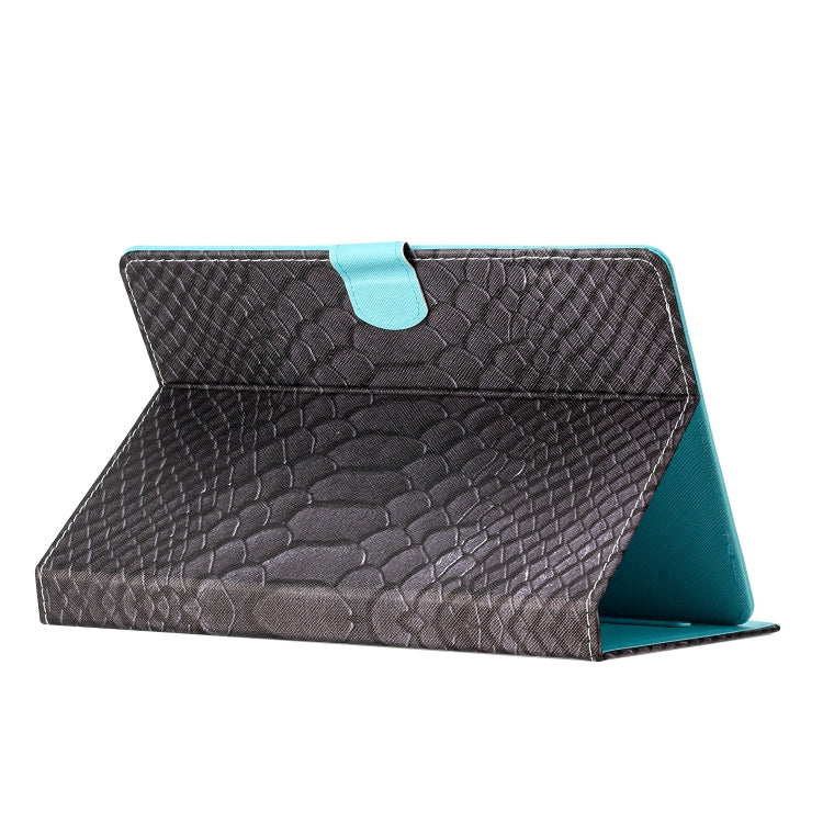 For 10 inch Tablets Solid Color Crocodile Texture Leather Tablet Case(Black) - Others by PMC TechLife | Online Shopping South Africa | PMC TechLife | Buy Now Pay Later Mobicred