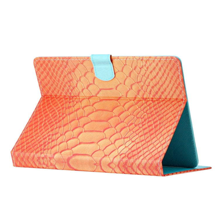 For 10 inch Tablets Solid Color Crocodile Texture Leather Tablet Case(Orange) - Others by PMC TechLife | Online Shopping South Africa | PMC TechLife | Buy Now Pay Later Mobicred