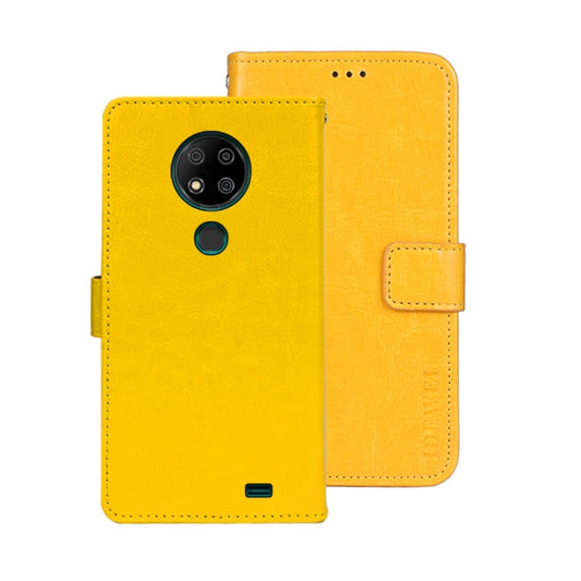 For Oukitel C19 Pro idewei Crazy Horse Texture Leather Phone Case(Yellow) - More Brand by idewei | Online Shopping South Africa | PMC Jewellery | Buy Now Pay Later Mobicred