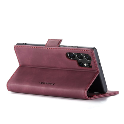 For Samsung Galaxy S23 Ultra 5G CaseMe 013 Multifunctional Horizontal Flip Leather Phone Case(Wine Red) - Galaxy S23 Ultra 5G Cases by CaseMe | Online Shopping South Africa | PMC Jewellery | Buy Now Pay Later Mobicred