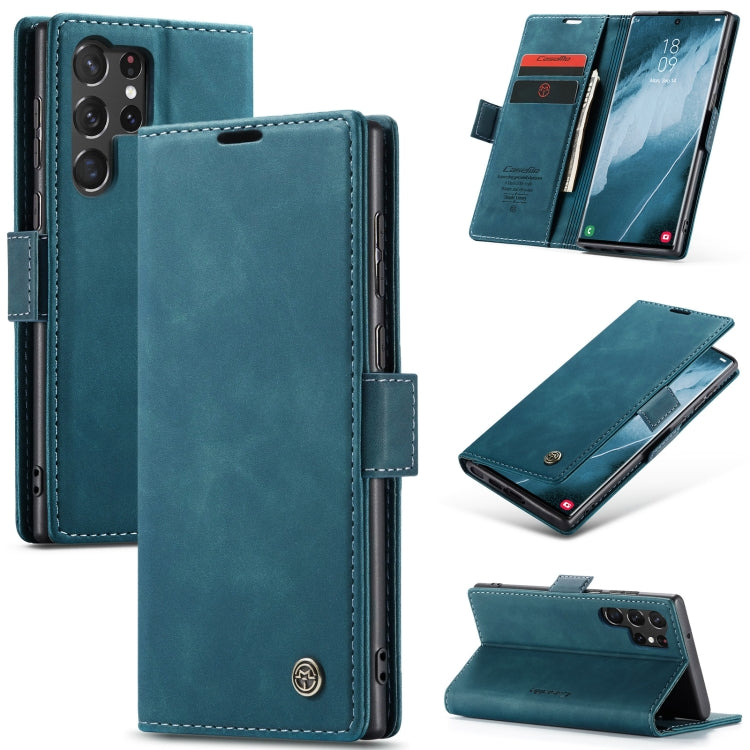 For Samsung Galaxy S23 Ultra 5G CaseMe 013 Multifunctional Horizontal Flip Leather Phone Case(Blue) - Galaxy S23 Ultra 5G Cases by CaseMe | Online Shopping South Africa | PMC Jewellery | Buy Now Pay Later Mobicred