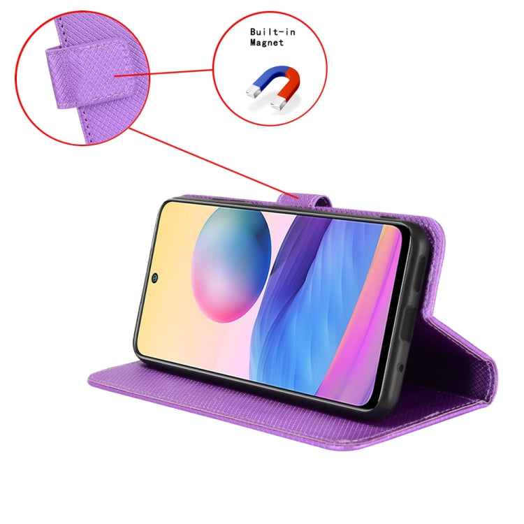 For Blackview BV5200 Diamond Texture Leather Phone Case(Purple) - More Brand by PMC TechLife | Online Shopping South Africa | PMC TechLife | Buy Now Pay Later Mobicred