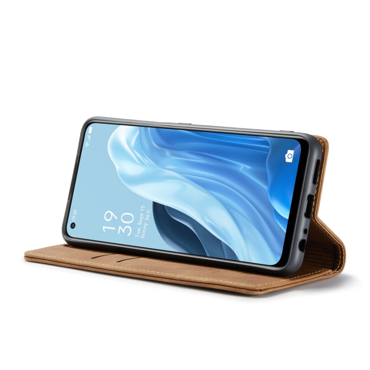 For OPPO Reno7 4G Indonesia/F21 Pro 4G/Reno8 4G CaseMe 013 Multifunctional Horizontal Flip Leather Phone Case(Brown) - OPPO Cases by CaseMe | Online Shopping South Africa | PMC Jewellery | Buy Now Pay Later Mobicred