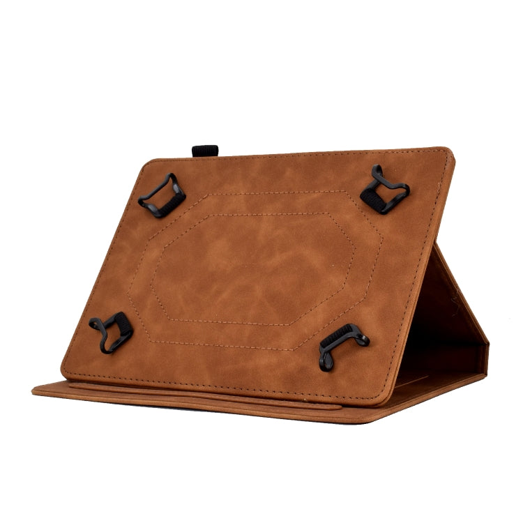 For 8 inch Tablets Tower Embossed Leather Tablet Case(Brown) - Others by PMC TechLife | Online Shopping South Africa | PMC TechLife | Buy Now Pay Later Mobicred