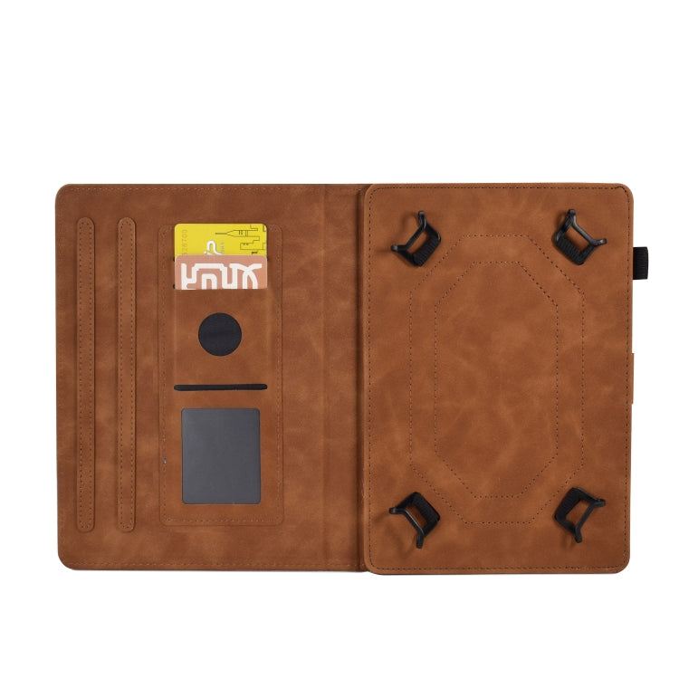 For 10 inch Tablets Tower Embossed Leather Tablet Case(Brown) - free shipping - PMC TechLife - Order now!