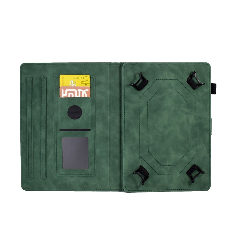For 10 inch Tablets Tower Embossed Leather Tablet Case(Green) - Others by PMC TechLife | Online Shopping South Africa | PMC TechLife | Buy Now Pay Later Mobicred