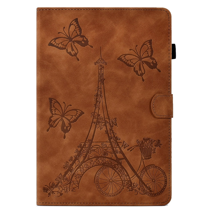 For Huawei MatePad T 10s Tower Embossed Leather Tablet Case(Brown) - Huawei by PMC TechLife | Online Shopping South Africa | PMC TechLife | Buy Now Pay Later Mobicred