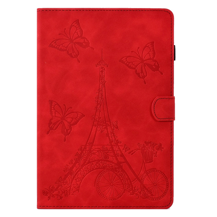 For Huawei MatePad T 10s Tower Embossed Leather Tablet Case(Red) - Huawei by PMC TechLife | Online Shopping South Africa | PMC TechLife | Buy Now Pay Later Mobicred
