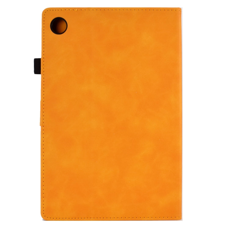 For Lenovo Tab M10 Plus 3rd Gen Tower Embossed Leather Smart Tablet Case(Khaki) - Lenovo by PMC TechLife | Online Shopping South Africa | PMC TechLife | Buy Now Pay Later Mobicred