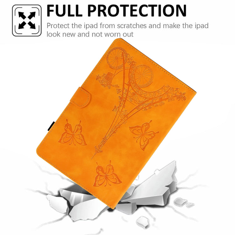 For Lenovo Tab M10 Plus 3rd Gen Tower Embossed Leather Smart Tablet Case(Khaki) - Lenovo by PMC TechLife | Online Shopping South Africa | PMC TechLife | Buy Now Pay Later Mobicred