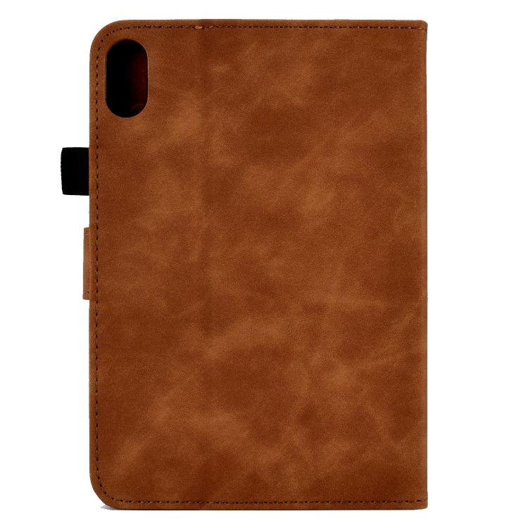 For Lenovo Tab P11 Tower Embossed Leather Smart Tablet Case(Brown) - Lenovo by PMC TechLife | Online Shopping South Africa | PMC TechLife | Buy Now Pay Later Mobicred