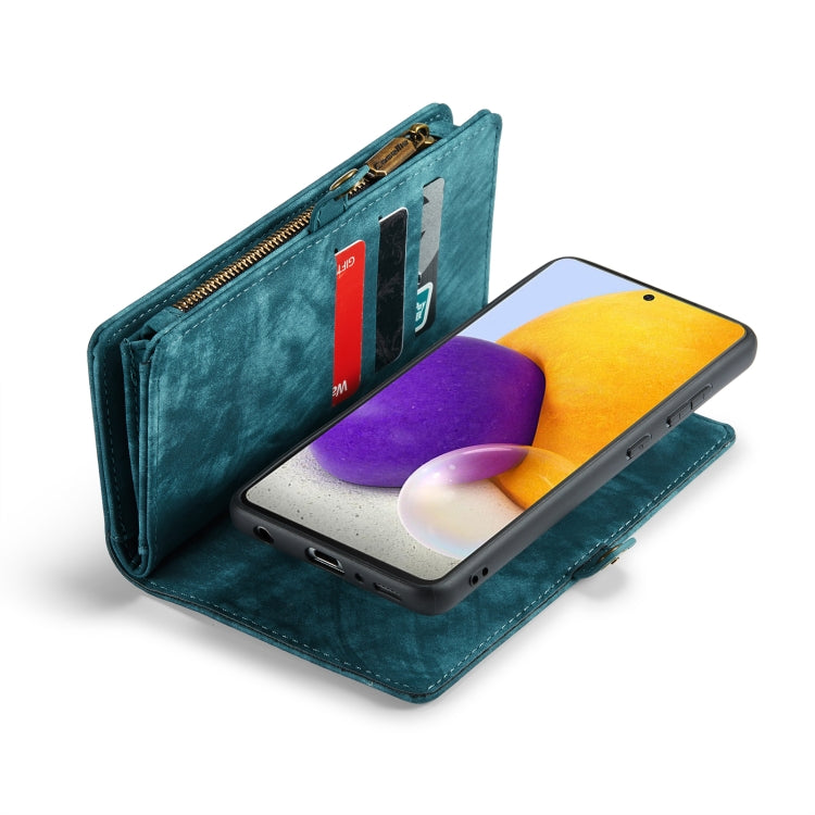 For Samsung Galaxy A51 CaseMe-008 Detachable Multifunctional Flip Leather Phone Case(Blue) - free shipping - PMC Jewellery - Order now!