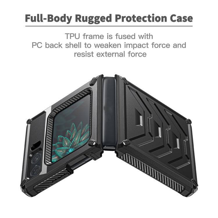 For Motorola Razr 2022 All-inclusive Shockproof Folding Phone Case(Black) - Motorola Cases by PMC TechLife | Online Shopping South Africa | PMC TechLife | Buy Now Pay Later Mobicred