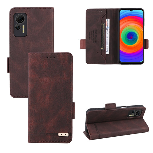 For Ulefone Note 14 Magnetic Clasp Leather Phone Case(Brown) - Ulefone Cases by PMC Jewellery | Online Shopping South Africa | PMC Jewellery | Buy Now Pay Later Mobicred