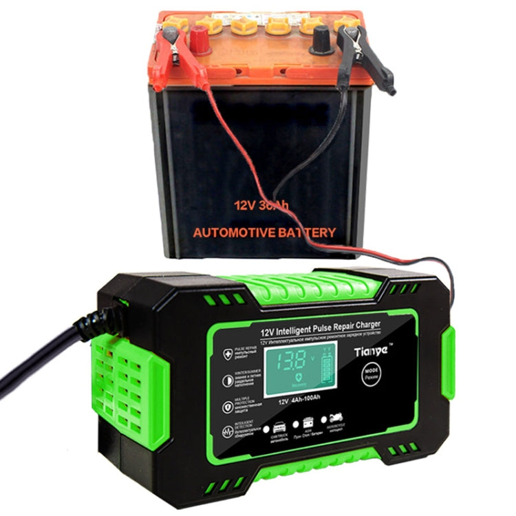 Motorcycle / Car Battery Smart Charger with LCD Screen, Plug Type:AU Plug - Battery Charger by PMC TechLife | Online Shopping South Africa | PMC TechLife | Buy Now Pay Later Mobicred
