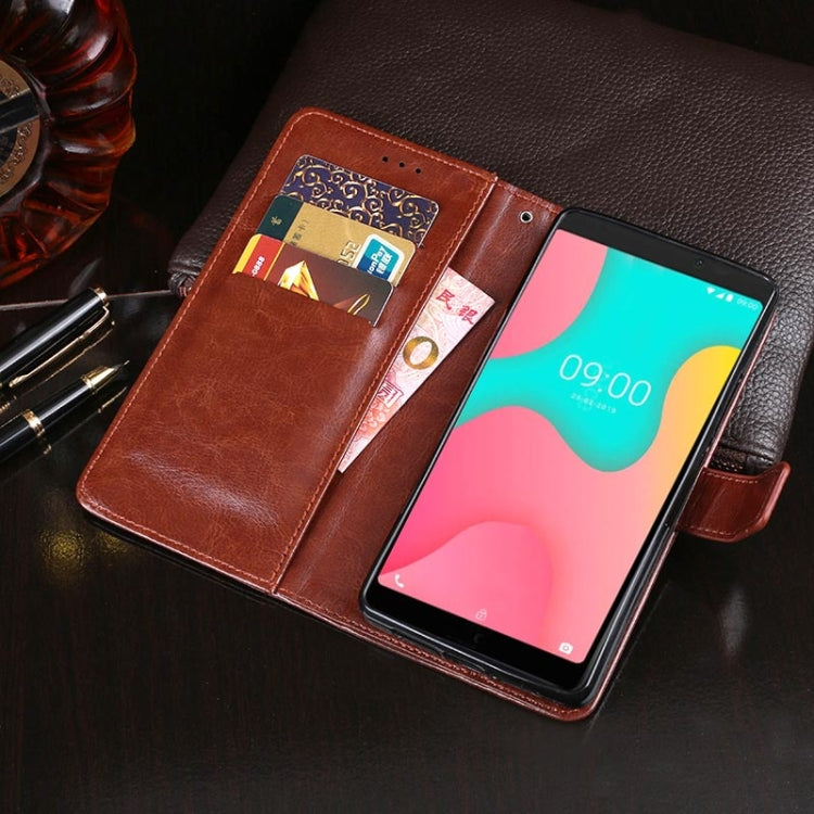 For Wiko Y60 idewei Crazy Horse Texture Horizontal Flip Leather Case with Holder & Card Slots & Wallet(Sky Blue) - Wiko by idewei | Online Shopping South Africa | PMC Jewellery | Buy Now Pay Later Mobicred